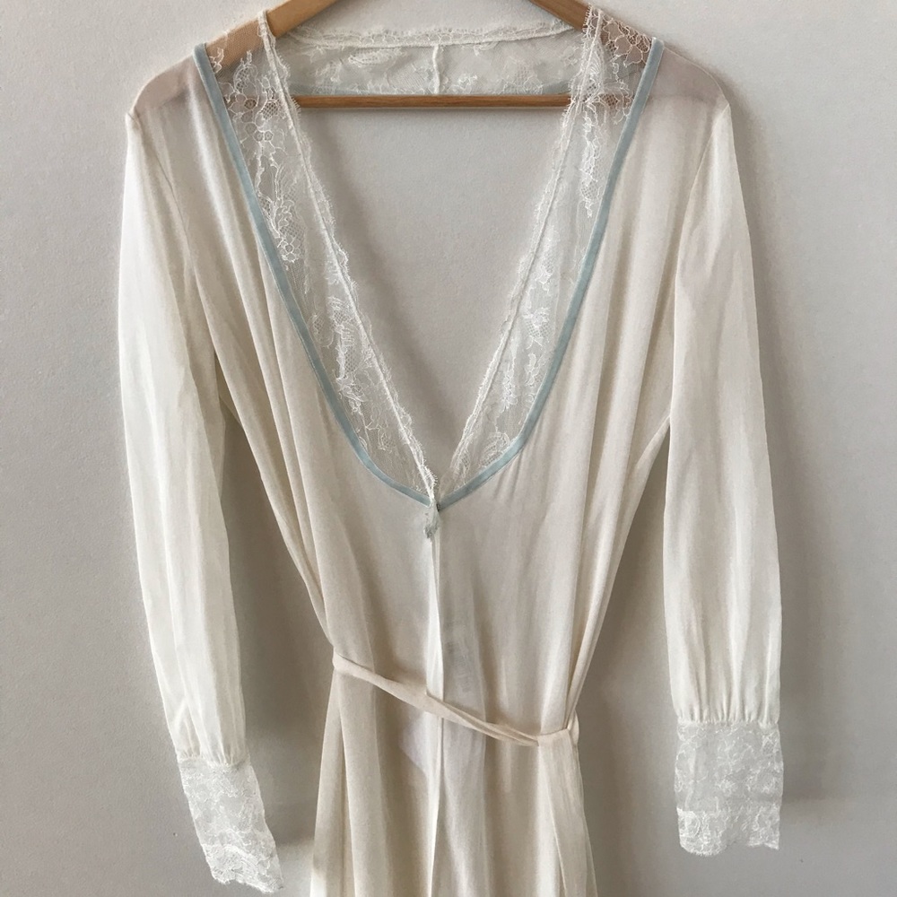 NWT La Perla Hampton Court white robe